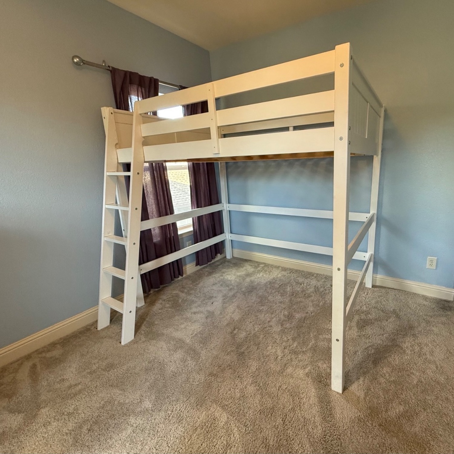 Wayfair Snari White Full Size Loft Bed - image-1