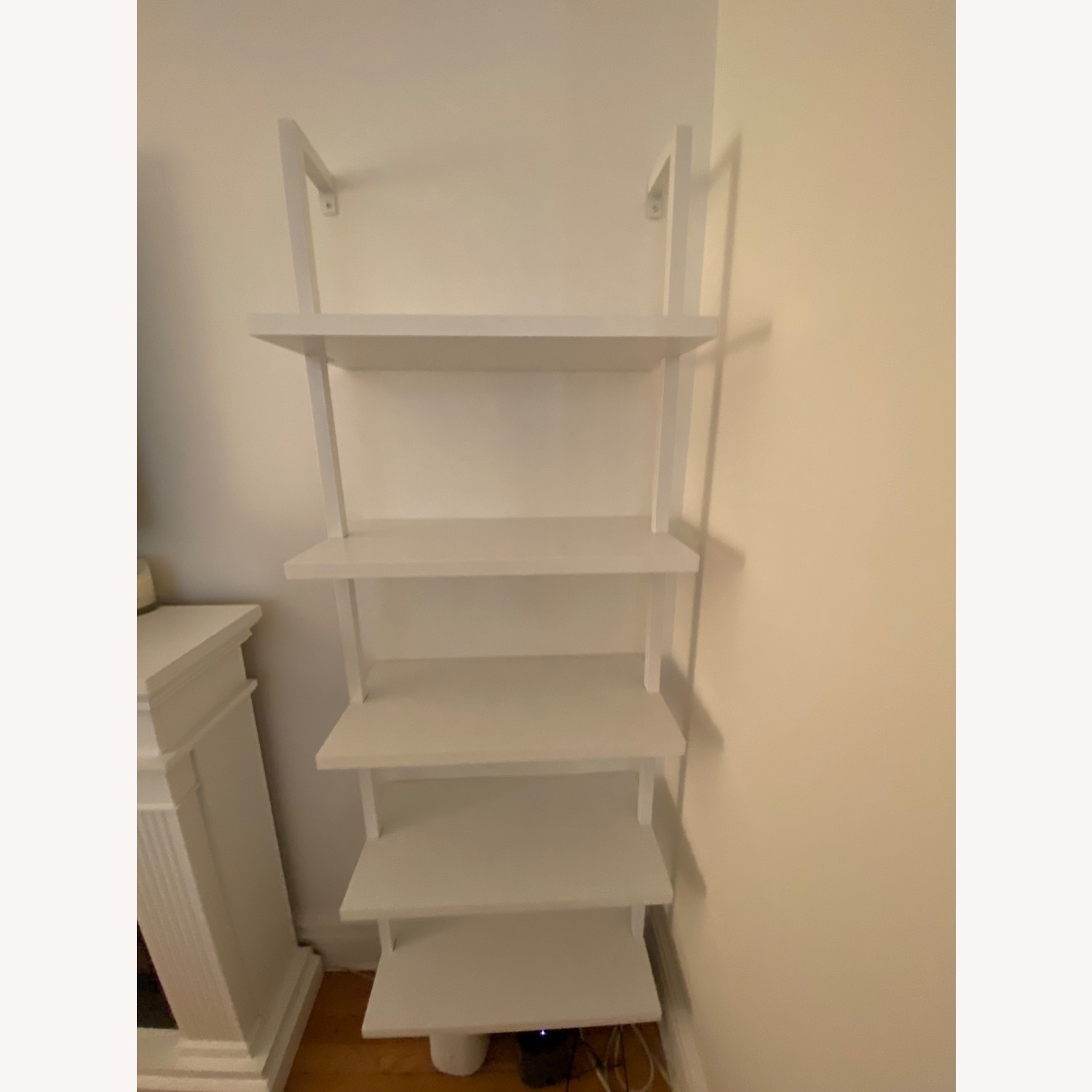 CB2 Stairway 72.5" White Metal Wall Mount Bookcase - image-2