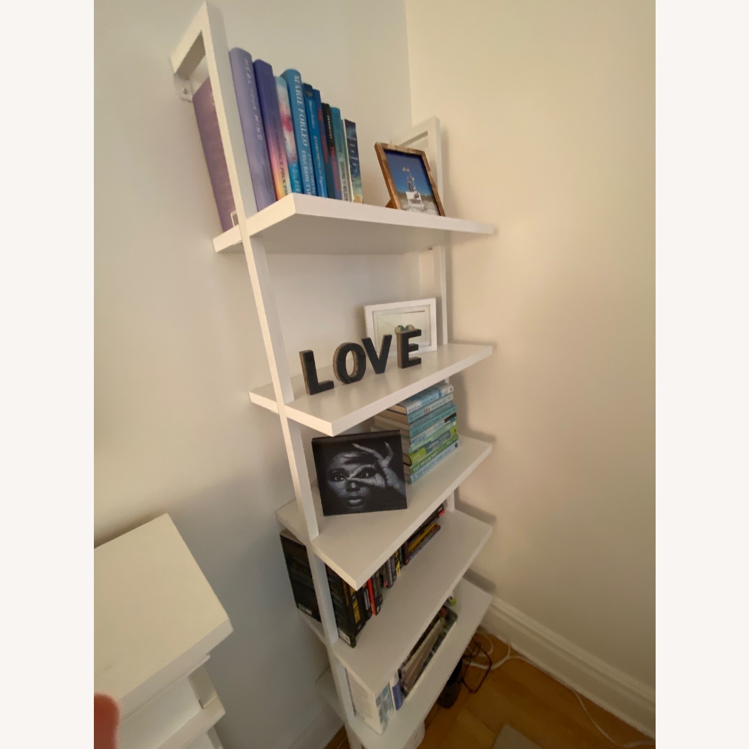 CB2 Stairway 72.5" White Metal Wall Mount Bookcase - image-12