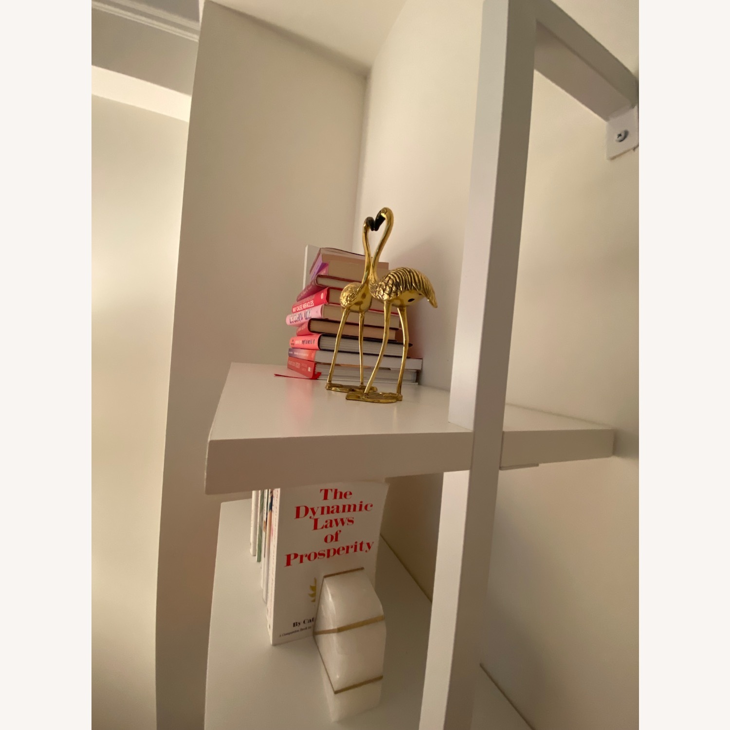 CB2 Stairway 72.5" White Metal Wall Mount Bookcase - image-9