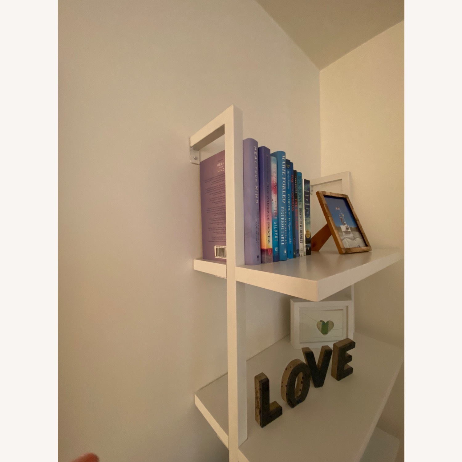 CB2 Stairway 72.5" White Metal Wall Mount Bookcase - image-13