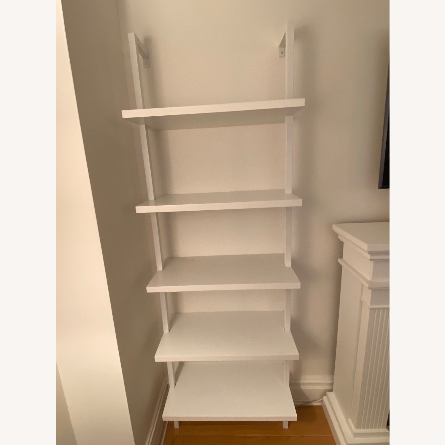 CB2 Stairway 72.5" White Metal Wall Mount Bookcase - image-5
