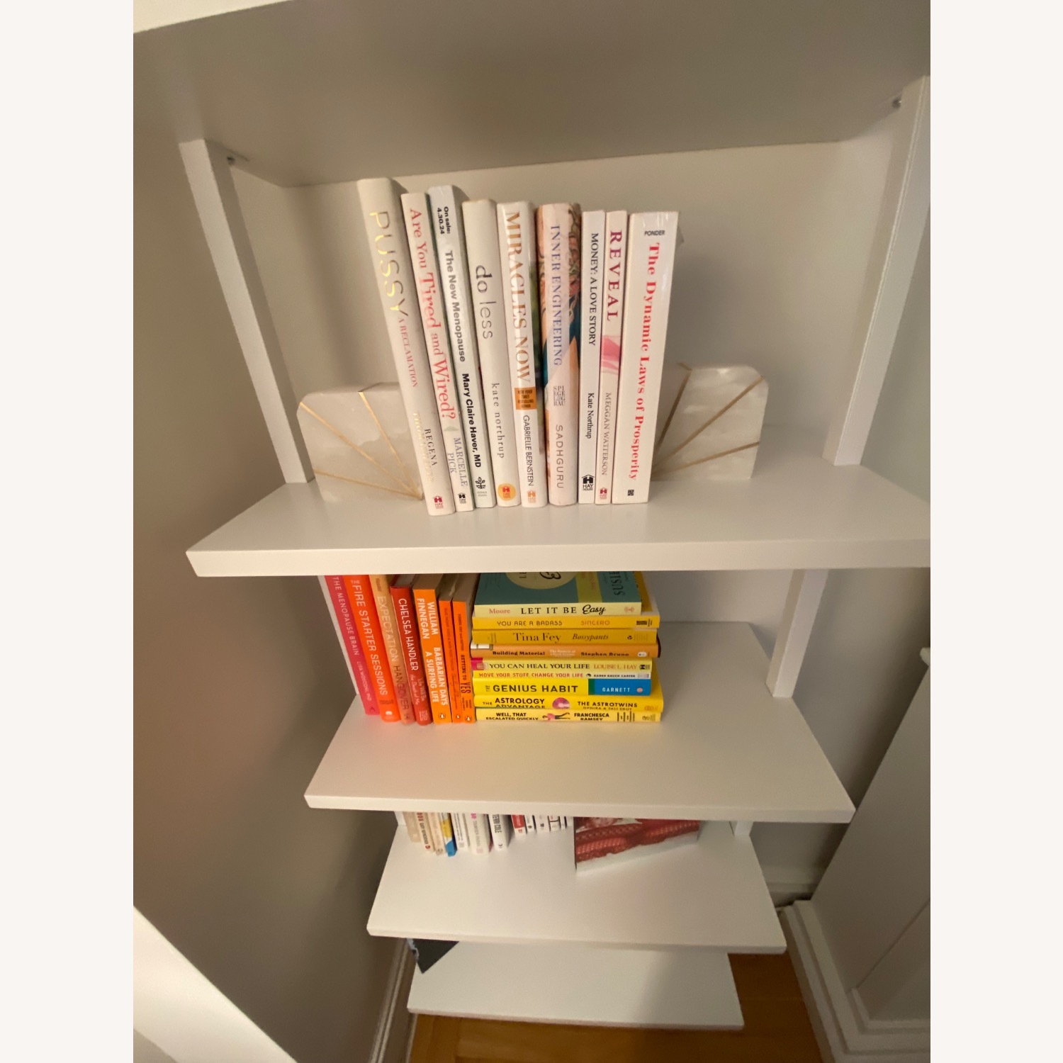 CB2 Stairway 72.5" White Metal Wall Mount Bookcase - image-8