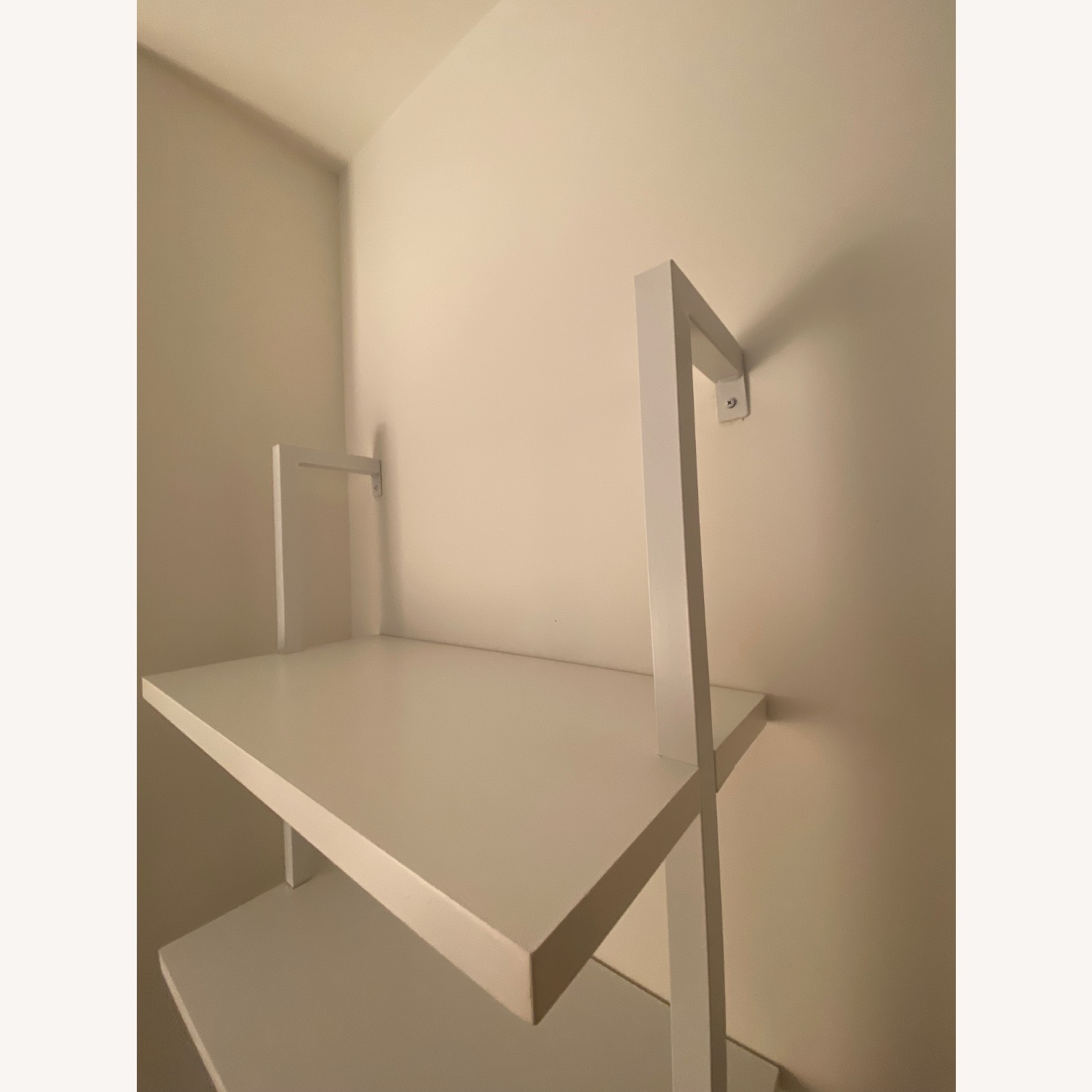 CB2 Stairway 72.5" White Metal Wall Mount Bookcase - image-1