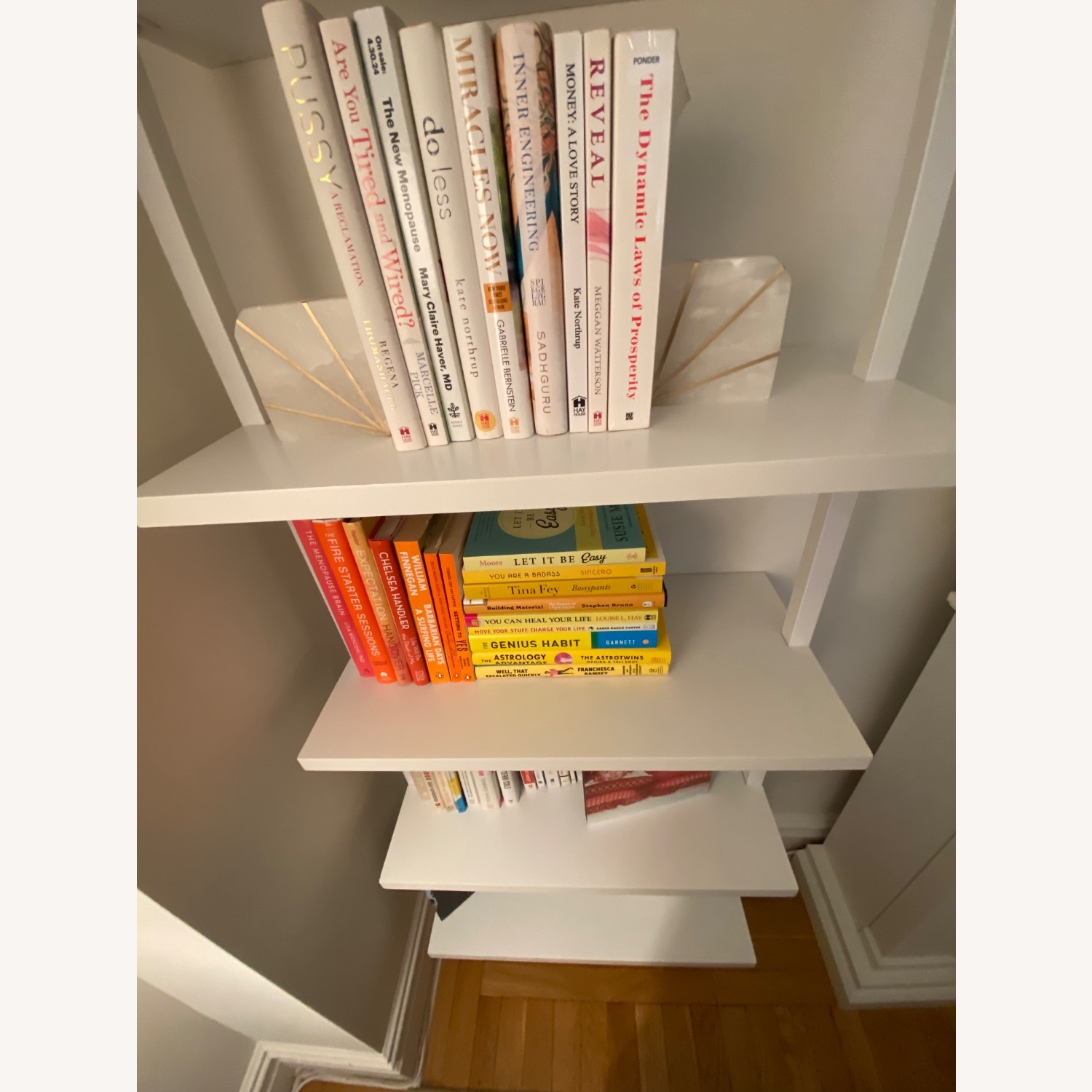 CB2 Stairway 72.5" White Metal Wall Mount Bookcase - image-7