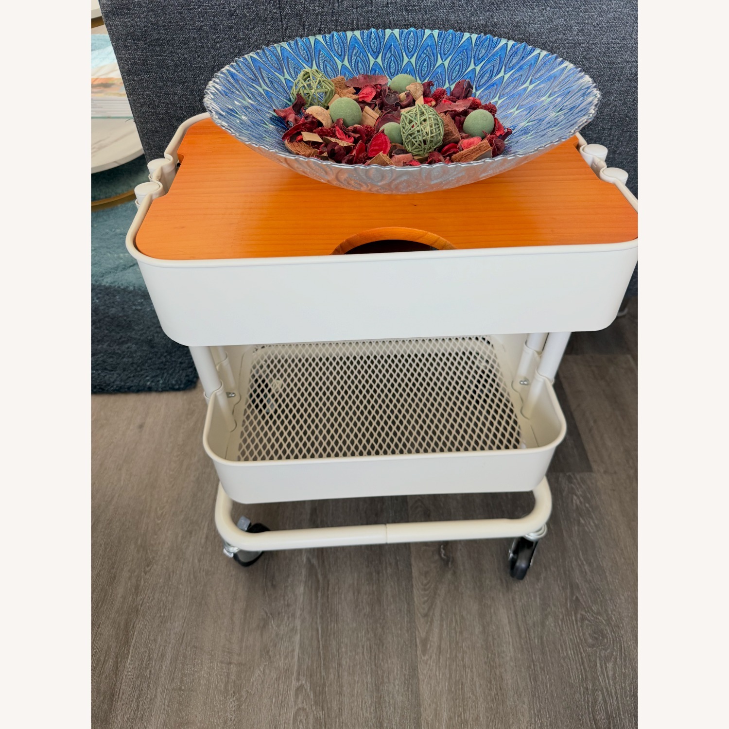 Utility Cart with Detachable Tray - image-2