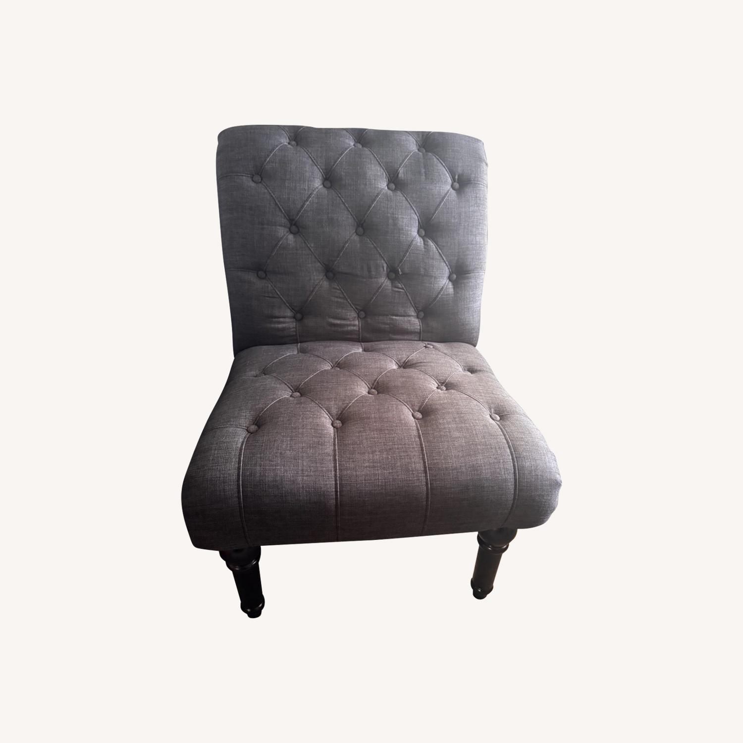 Black Chaise Accent Chair - image-0