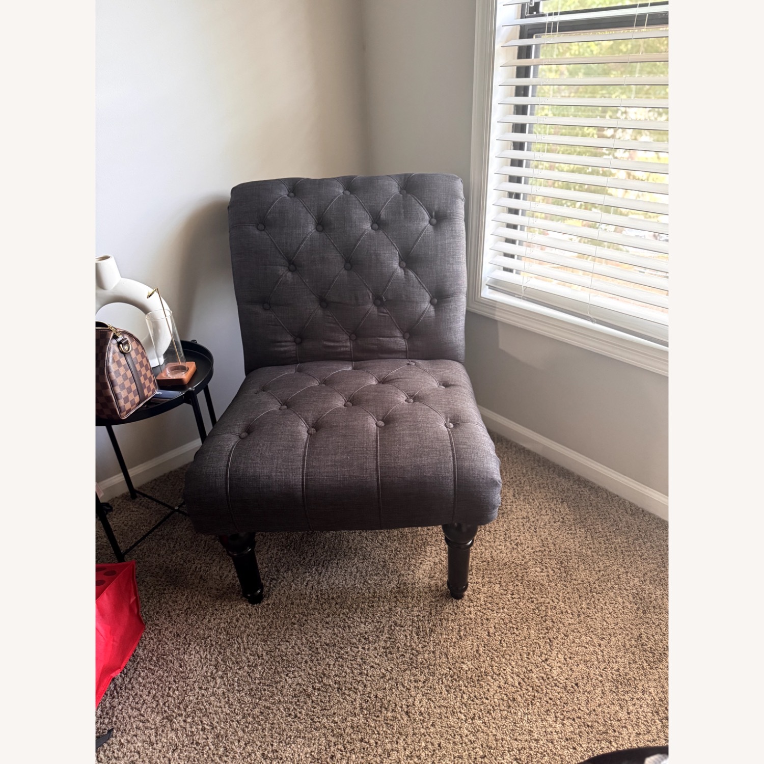 Black Chaise Accent Chair - image-5