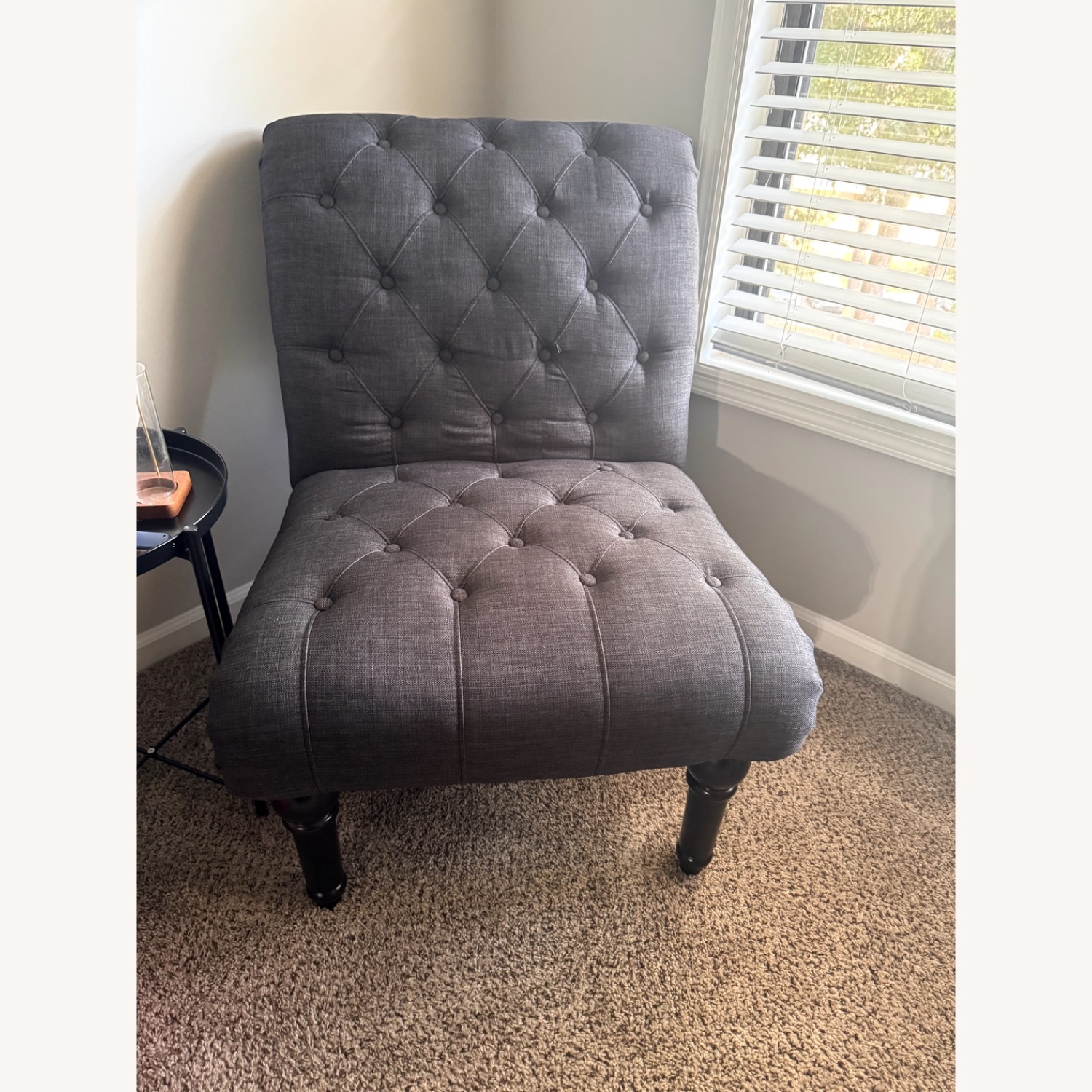 Black Chaise Accent Chair - image-1