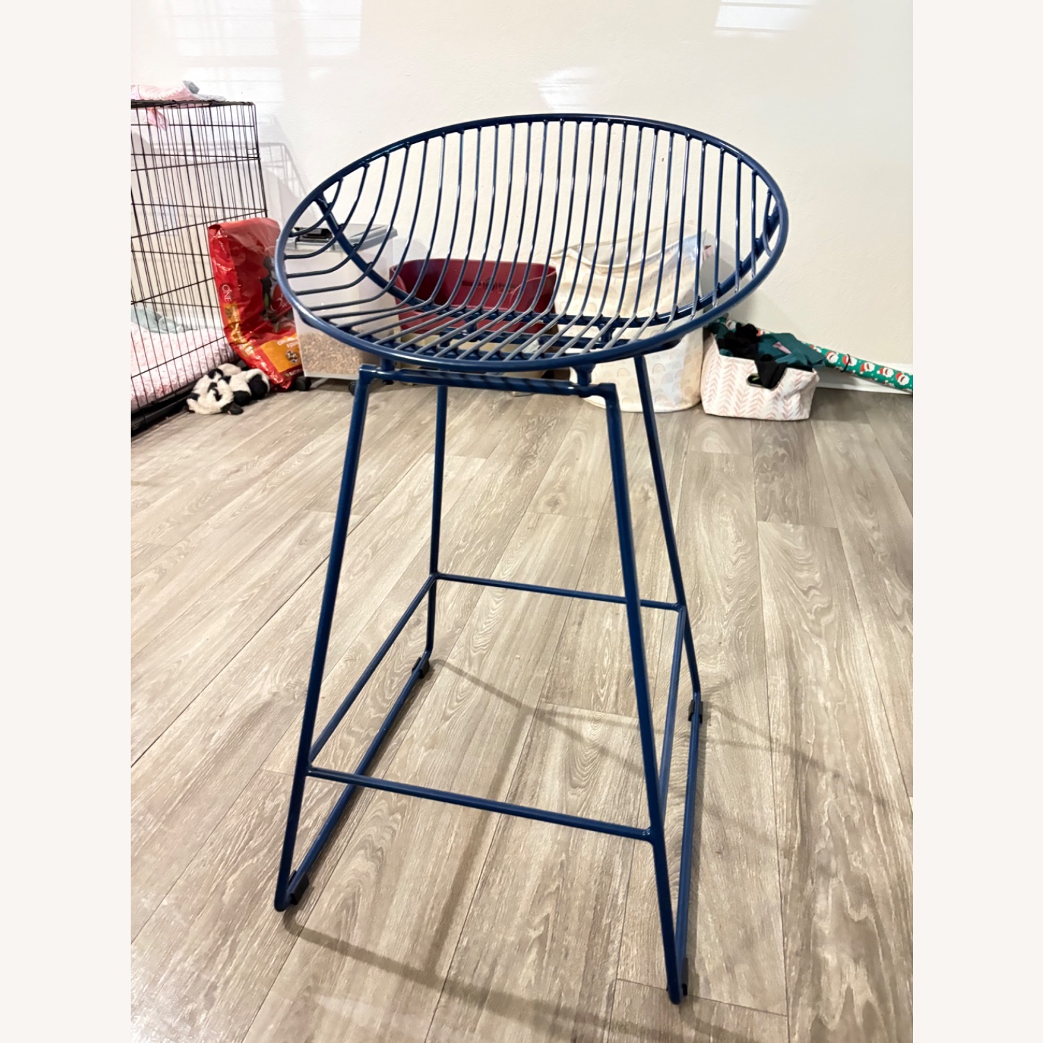 Navy Blue Bar Stools - image-1