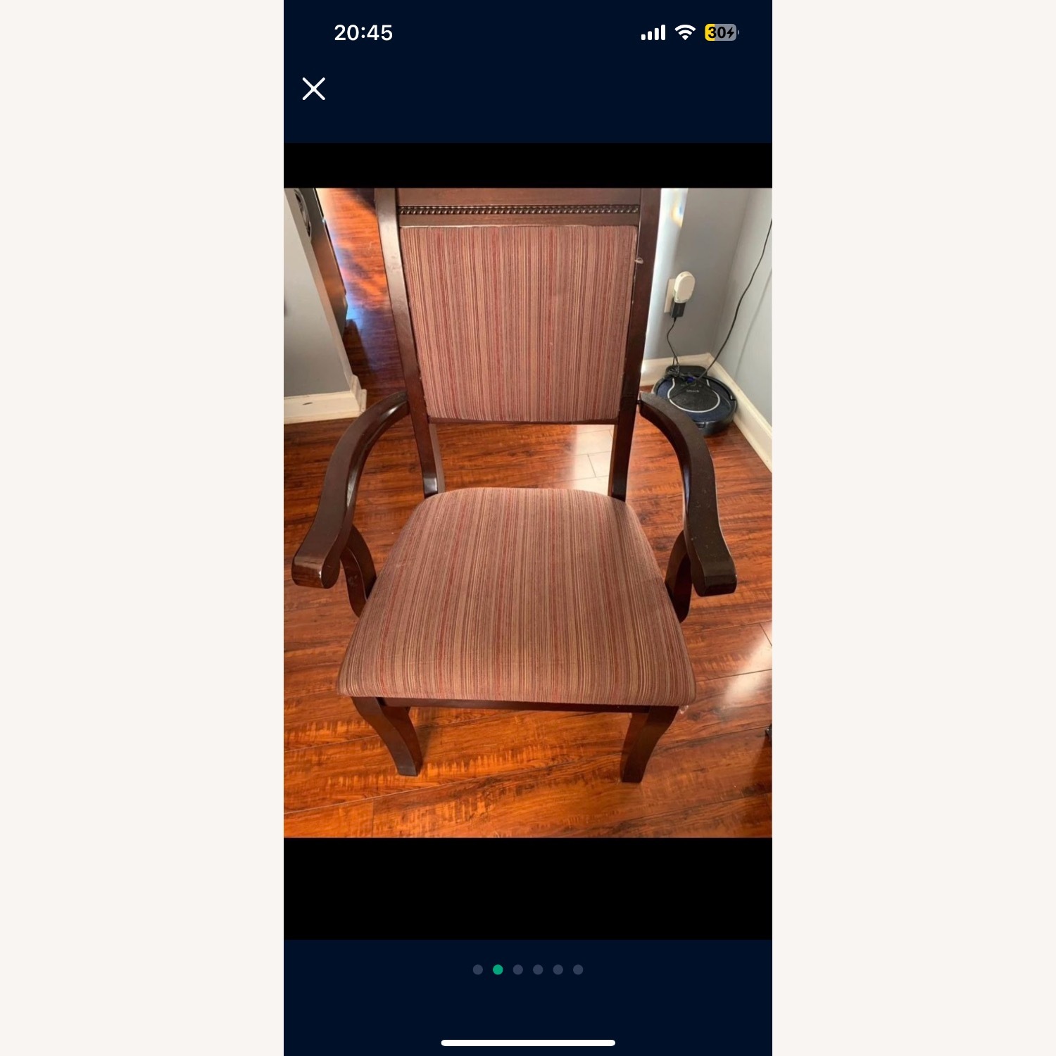 Wood Table W 6 Chairs - image-2