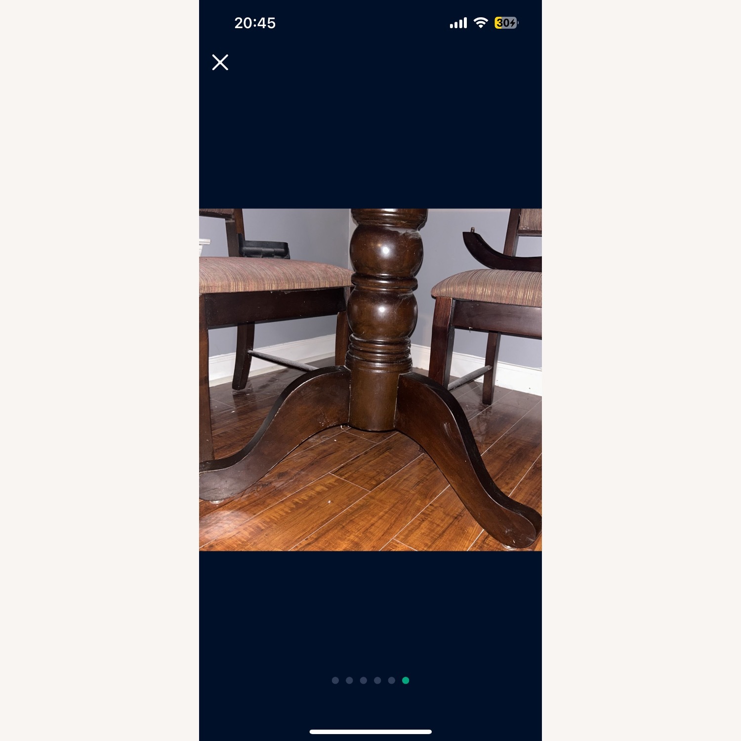 Wood Table W 6 Chairs - image-3