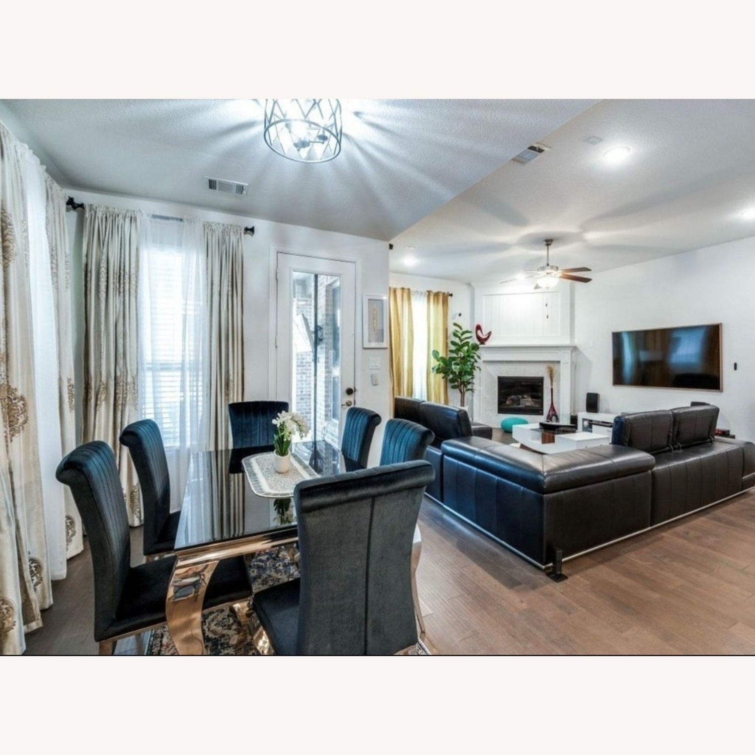 Wynn Luxury Black Leather Sectional Sofa - image-3