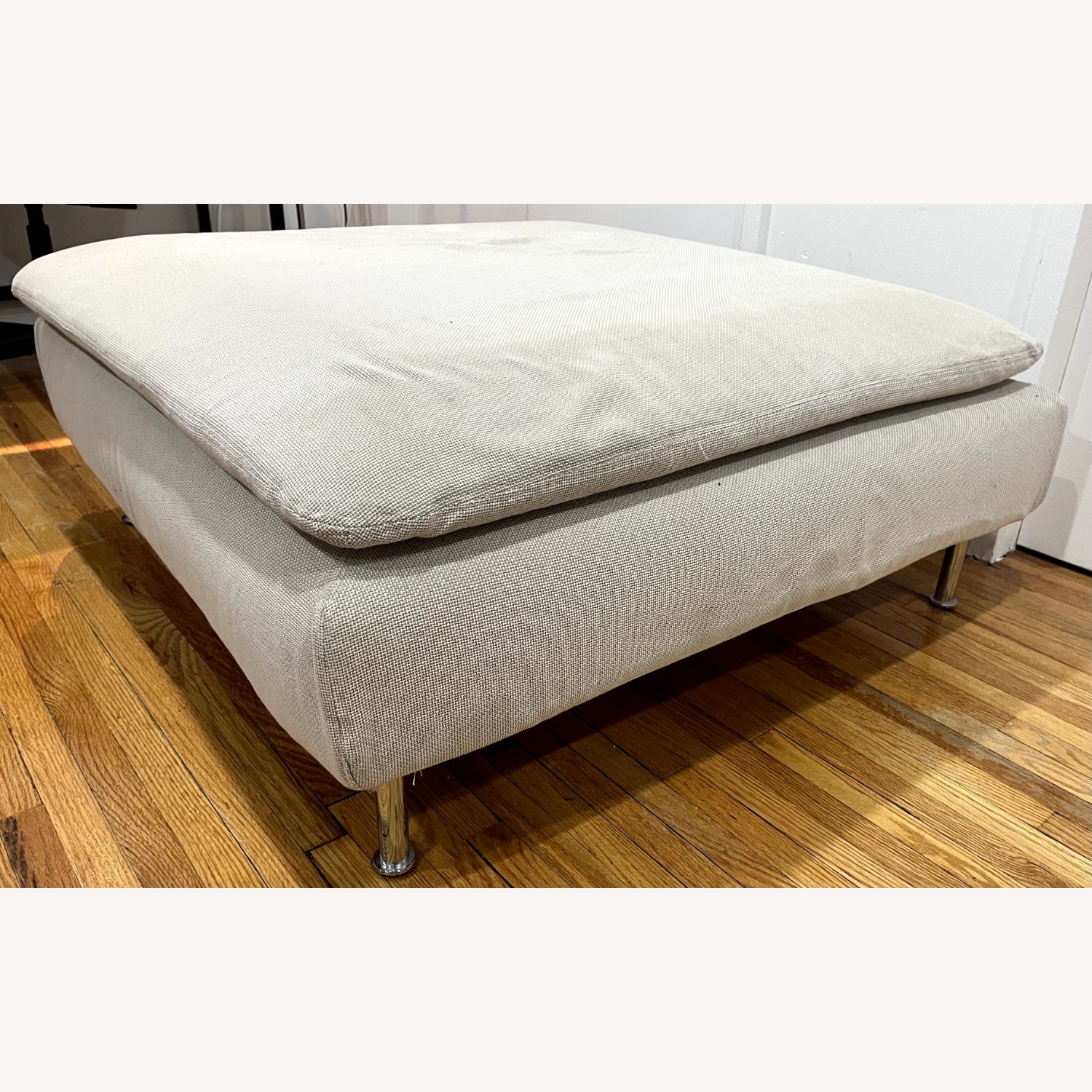 IKEA - Fabric Ottoman/Footstool/Pouffe - image-1