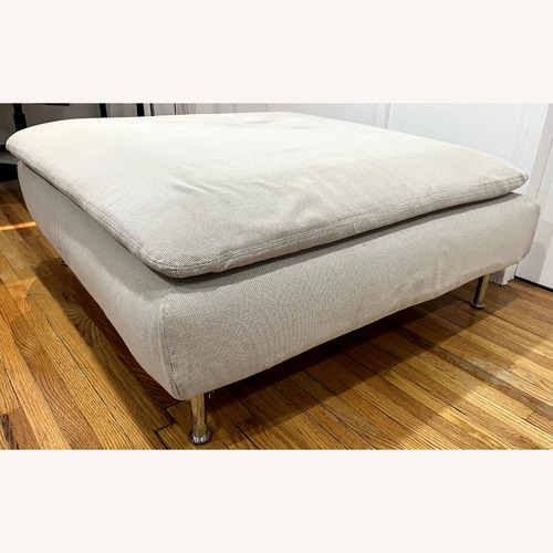 Used IKEA - Fabric Ottoman/Footstool/Pouffe for sale on AptDeco