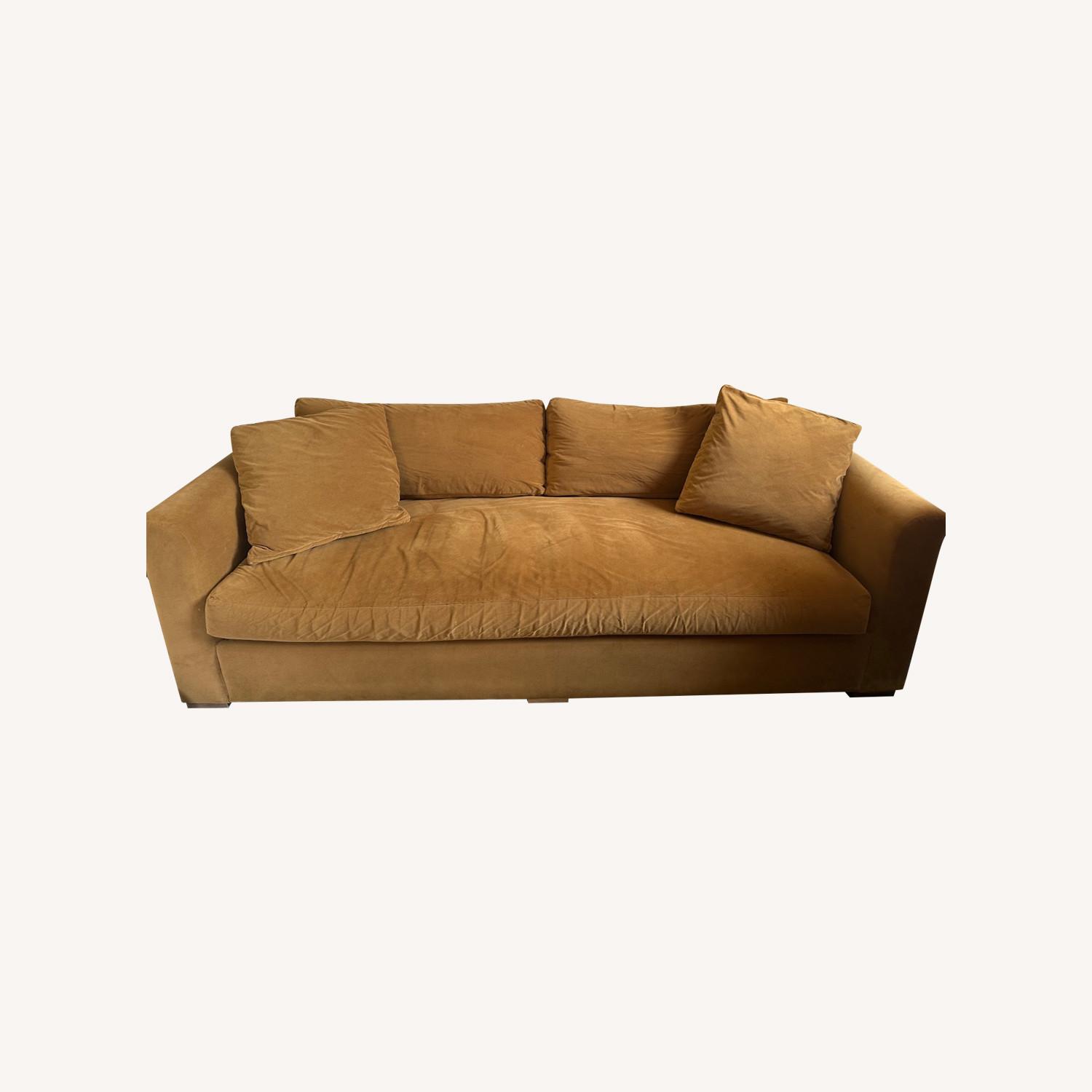 Modern Camel 3-Seater Sofa - AptDeco