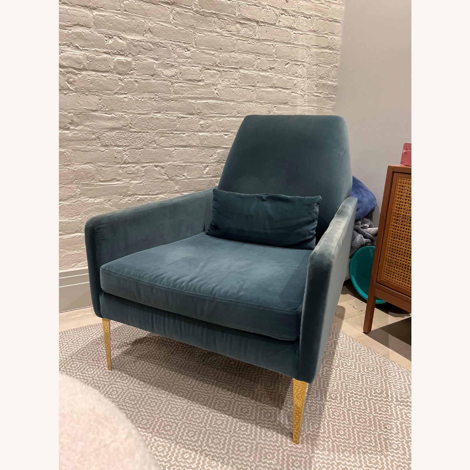 West Elm Smythe Velvet Accent Chair - image-1