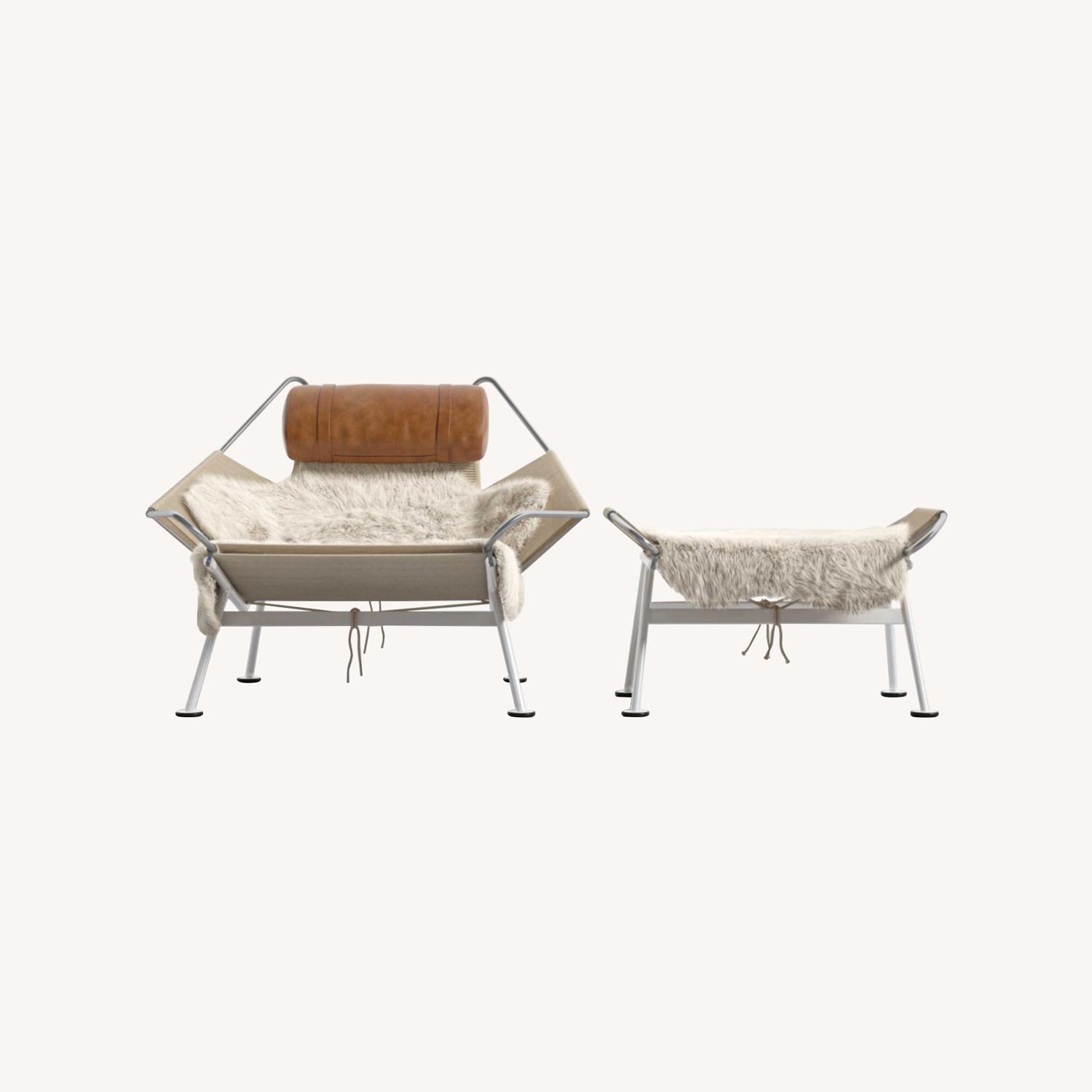 Rove Concepts Flag Halyard Chair and Ottoman - image-0