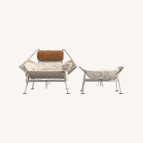 Used Rove Concepts Flag Halyard Chair and Ottoman for sale on AptDeco