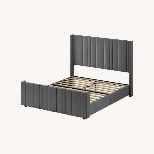 Used Queen Upholstered Bed Frame for sale on AptDeco