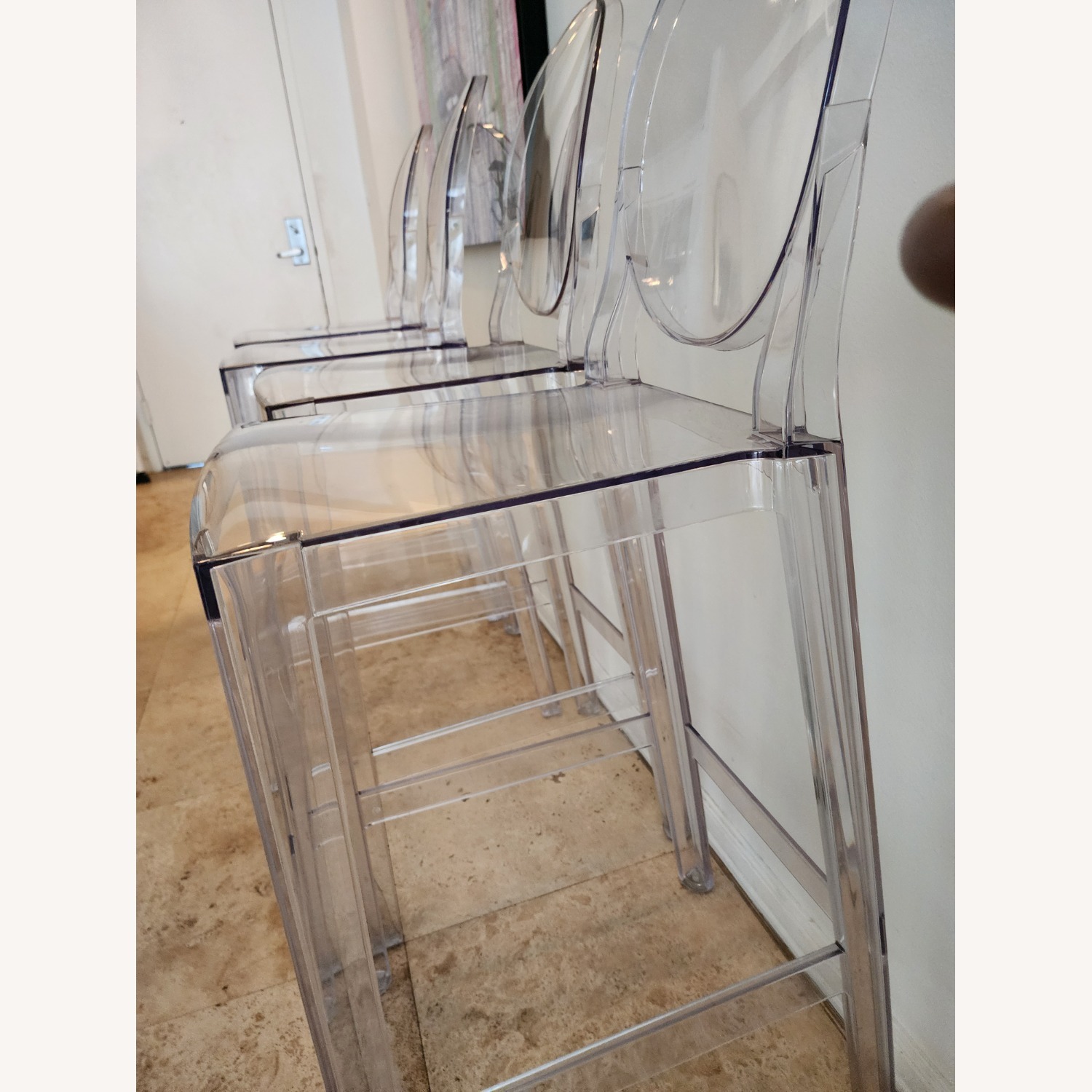 6 Kartell "One More"  Ghost Stools - image-3