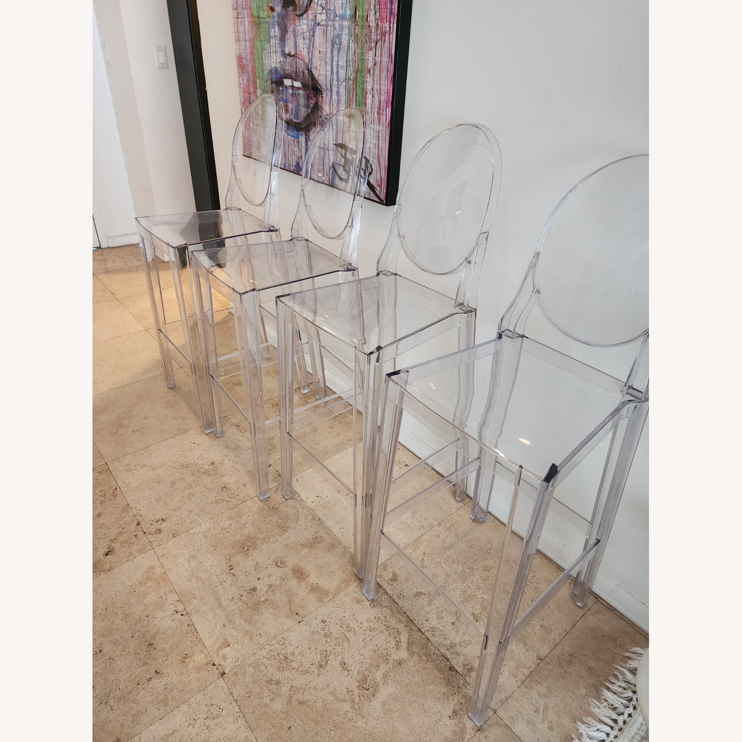 6 Kartell "One More"  Ghost Stools - image-1