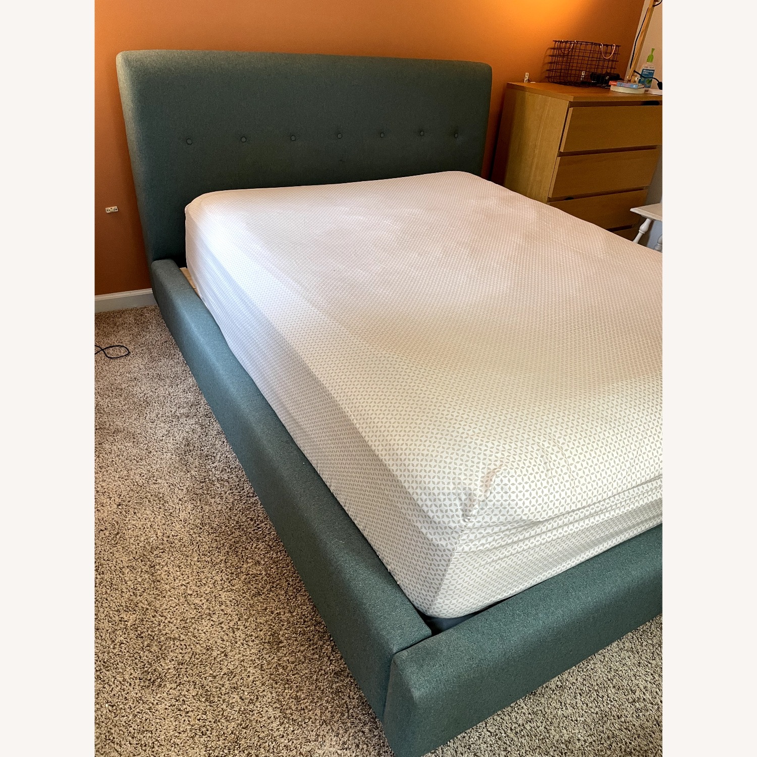 Joybird Alvin Teal Upholstered Queen Storage Bed - image-5