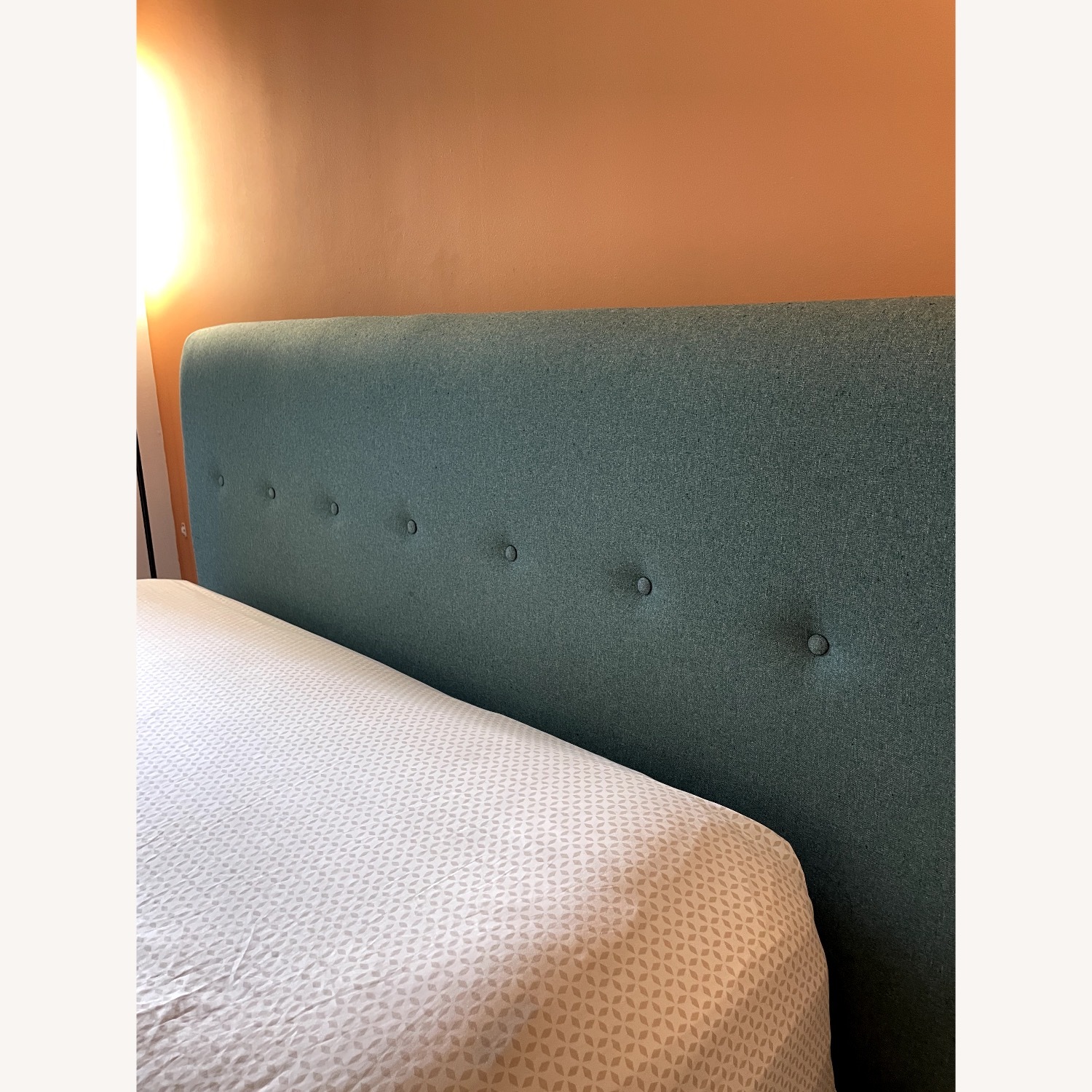 Joybird Alvin Teal Upholstered Queen Storage Bed - image-2