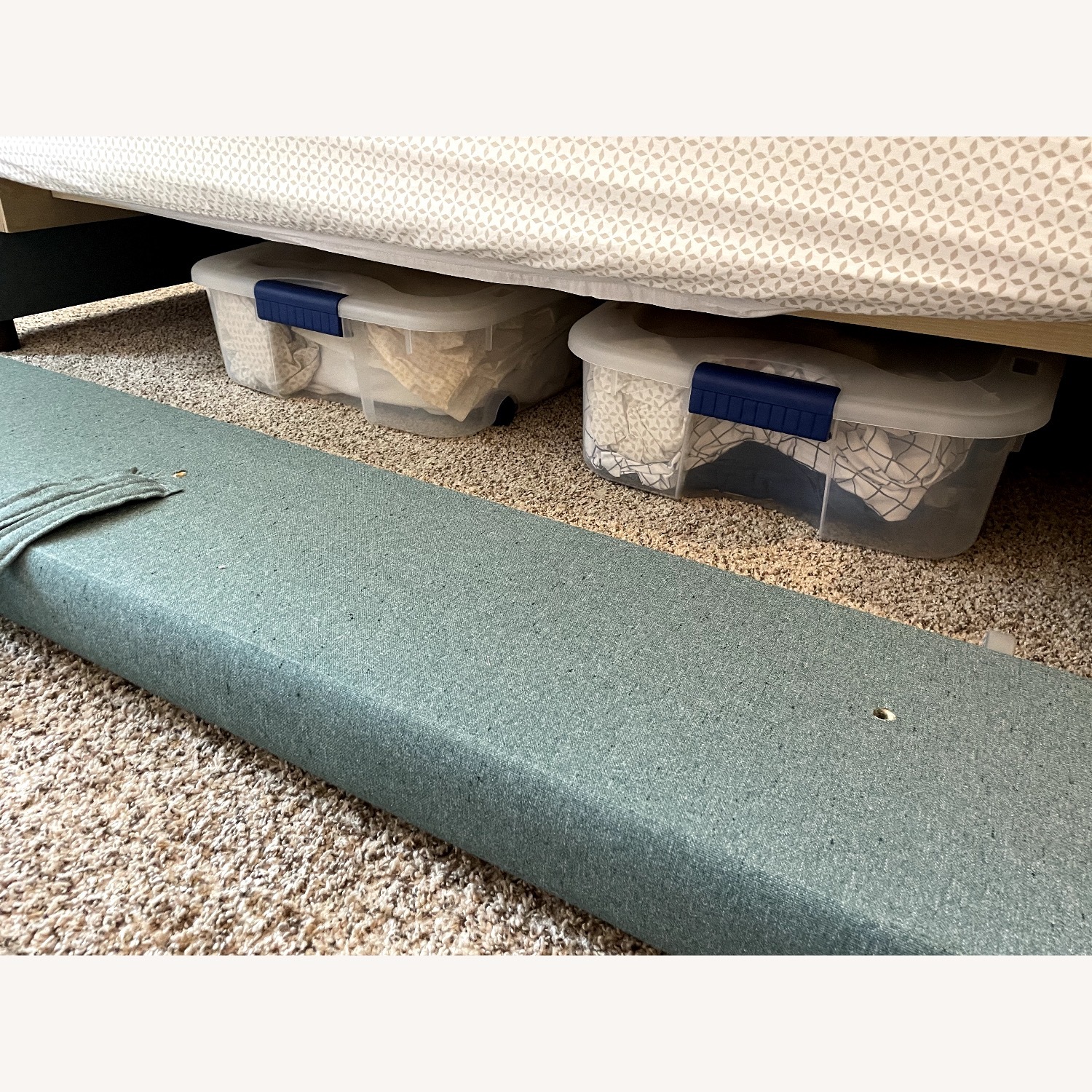 Joybird Alvin Teal Upholstered Queen Storage Bed - image-3