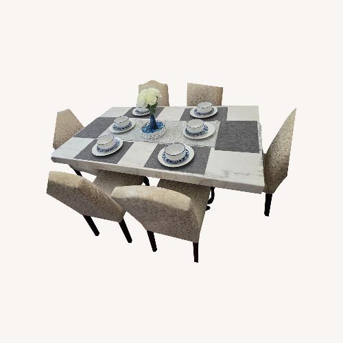 Used Marble Dining Table and Chairs for sale on AptDeco