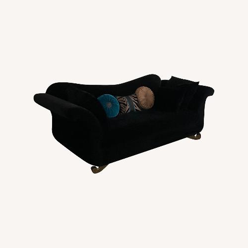 Used Elegant Black Velvet Sofa for sale on AptDeco