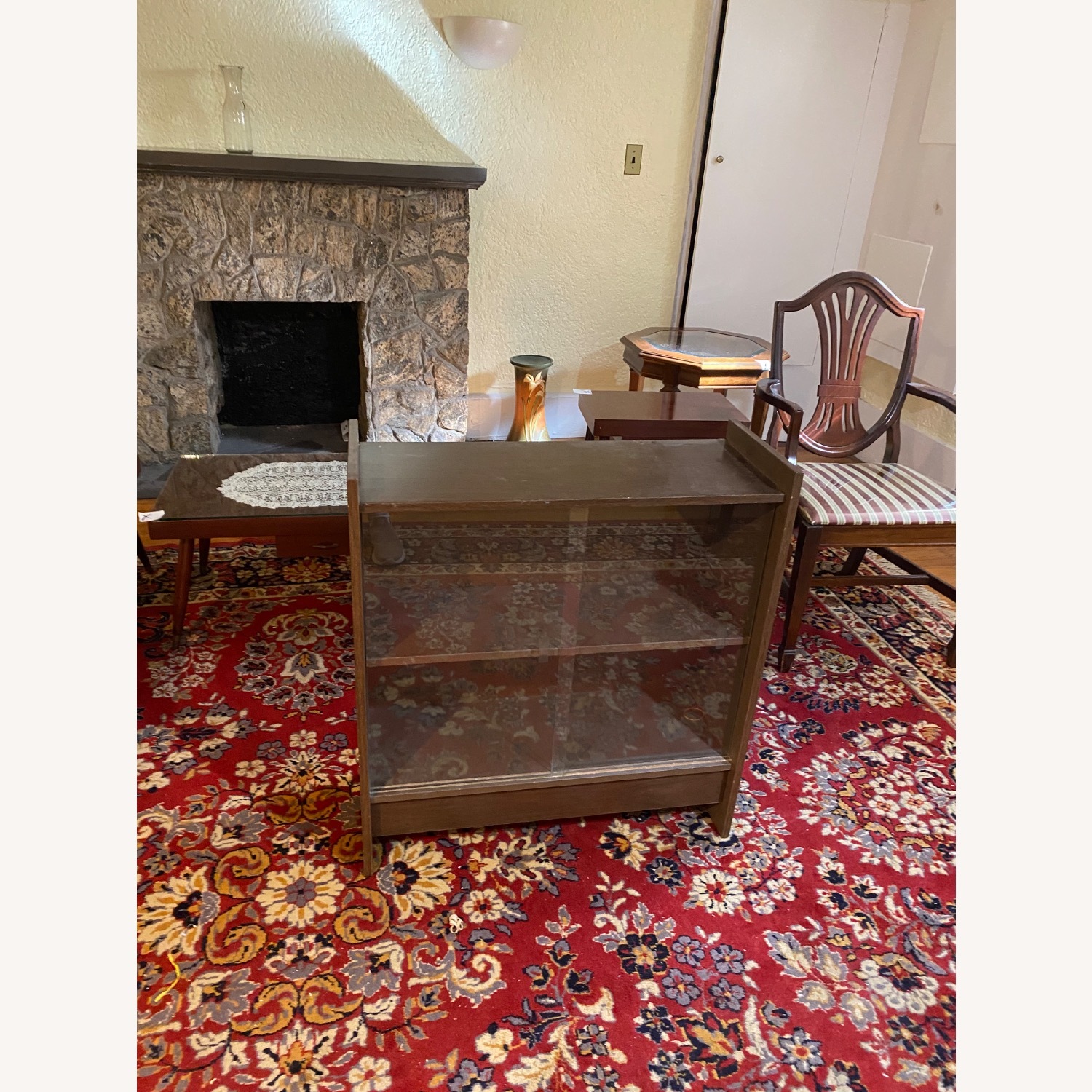 Bookcase with Sliding Glass Doors - image-1