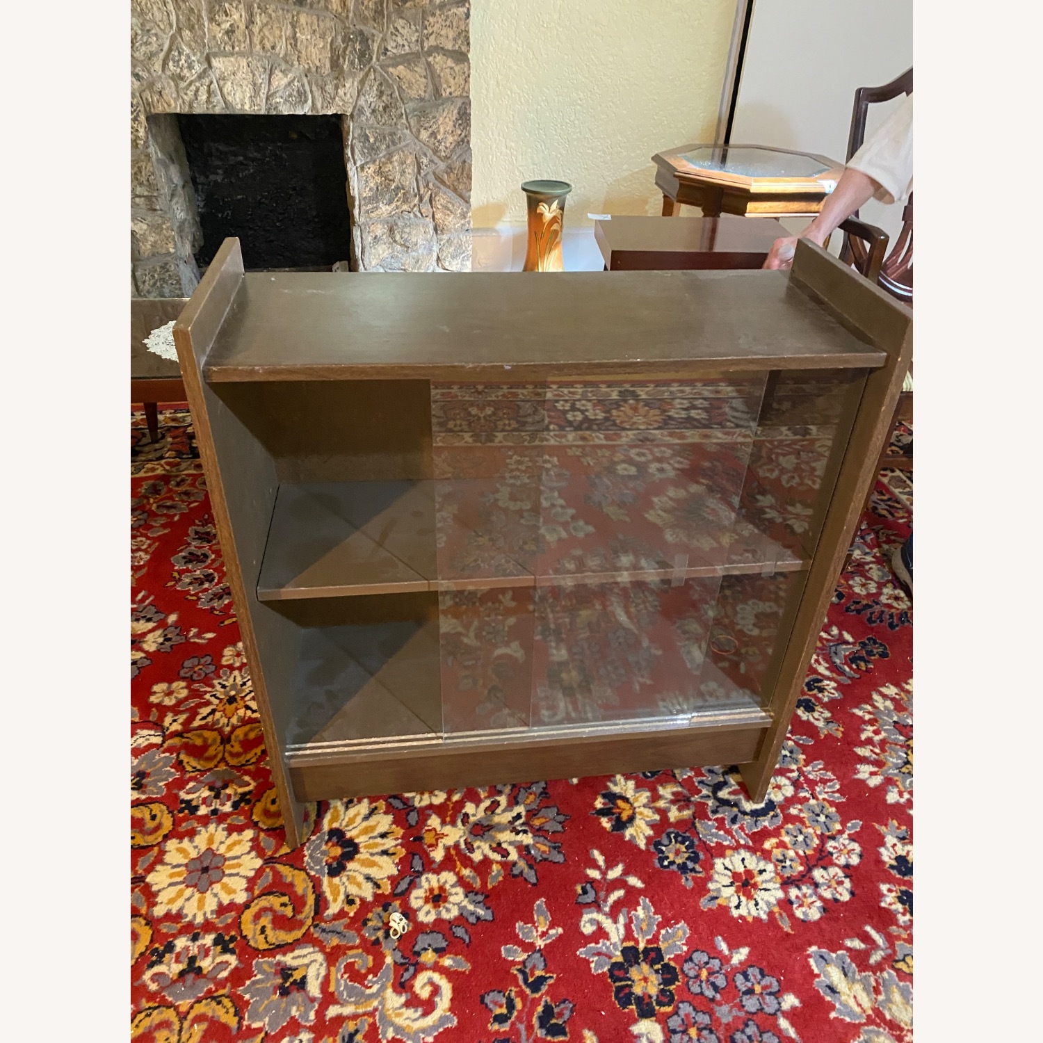 Bookcase with Sliding Glass Doors - image-2