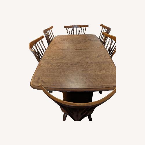 Used Dining Set for 6 (incl 2 leaf inserts) for sale on AptDeco