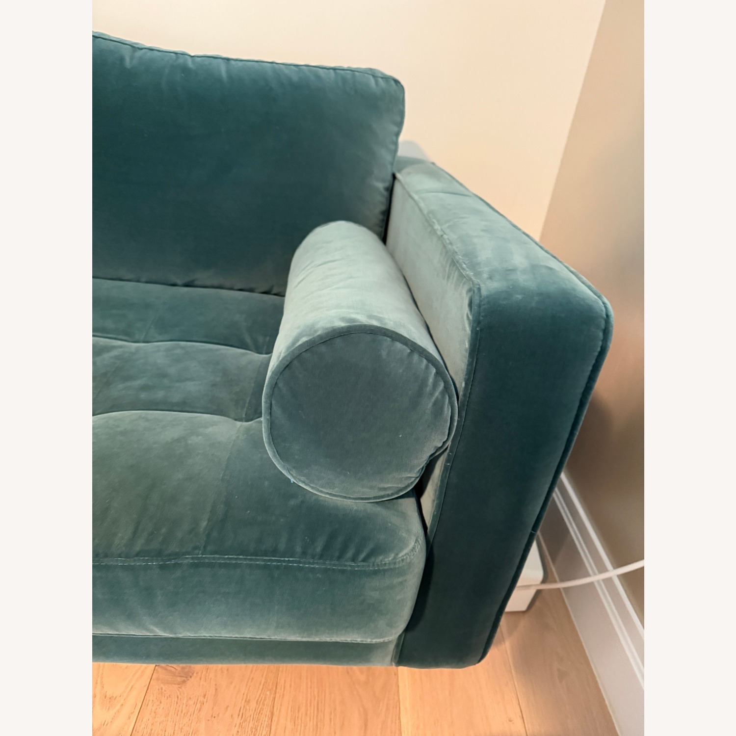 Article Teal Velvet Loveseat - image-4