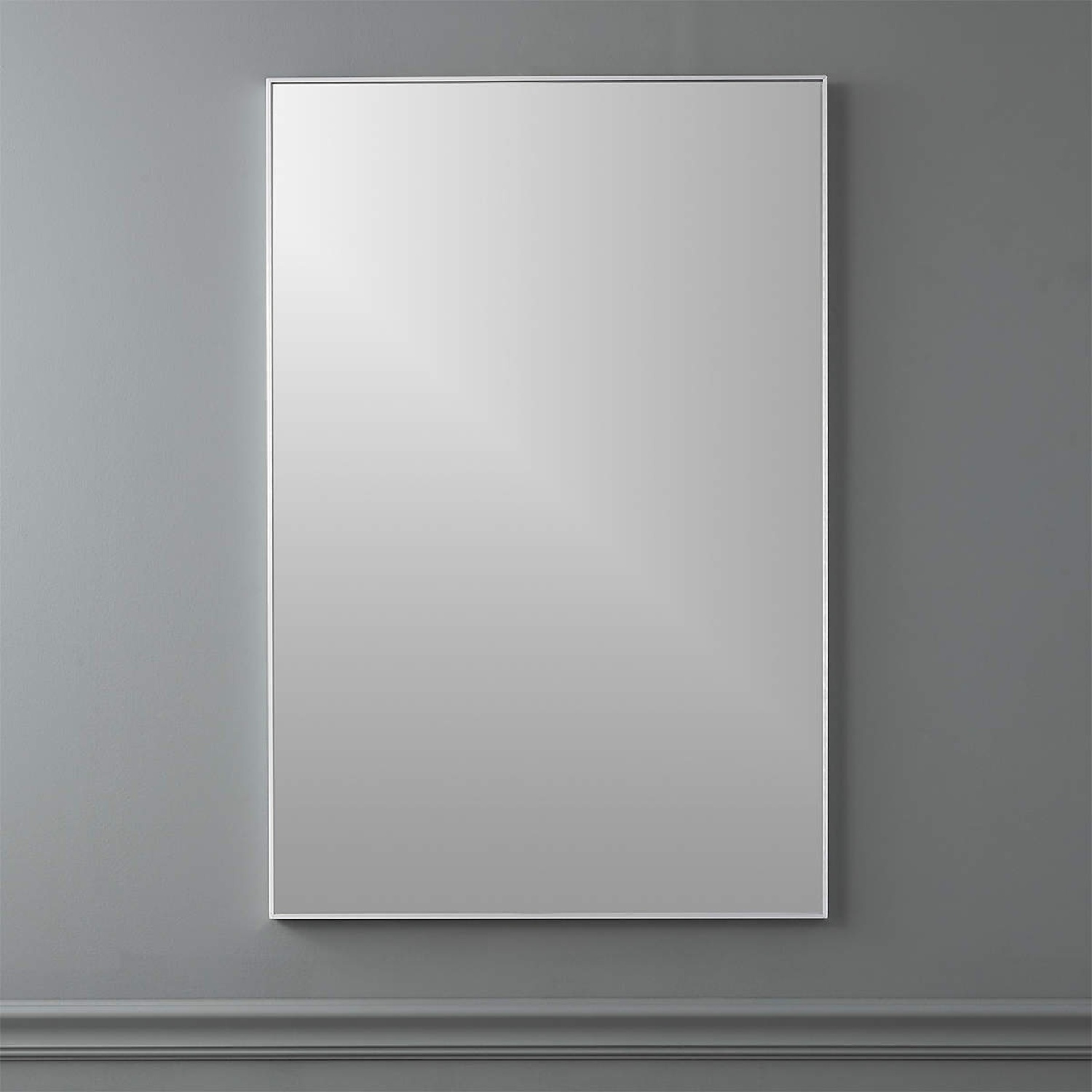 CB2 Matte White Infinity Wall Mirror - image-9