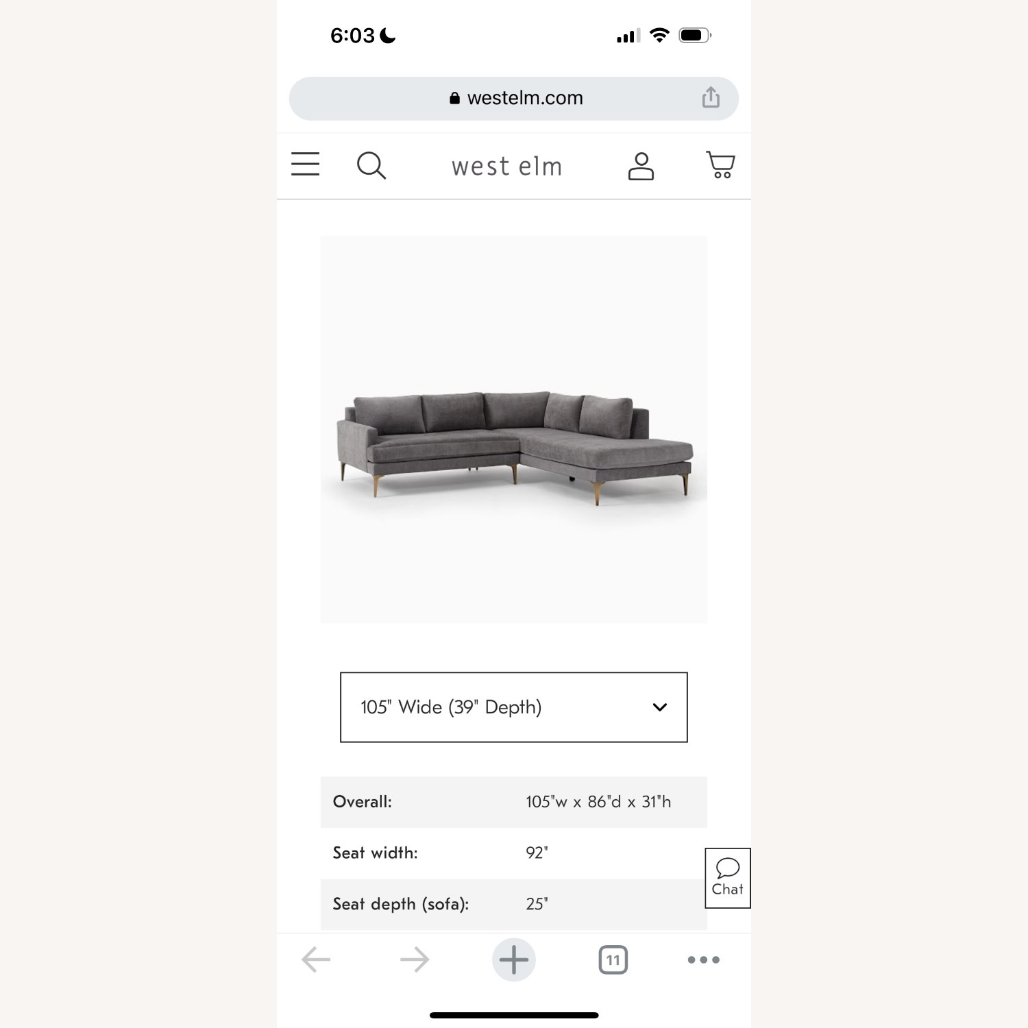 West Elm Andes 2.5 Seater Sectional - image-7