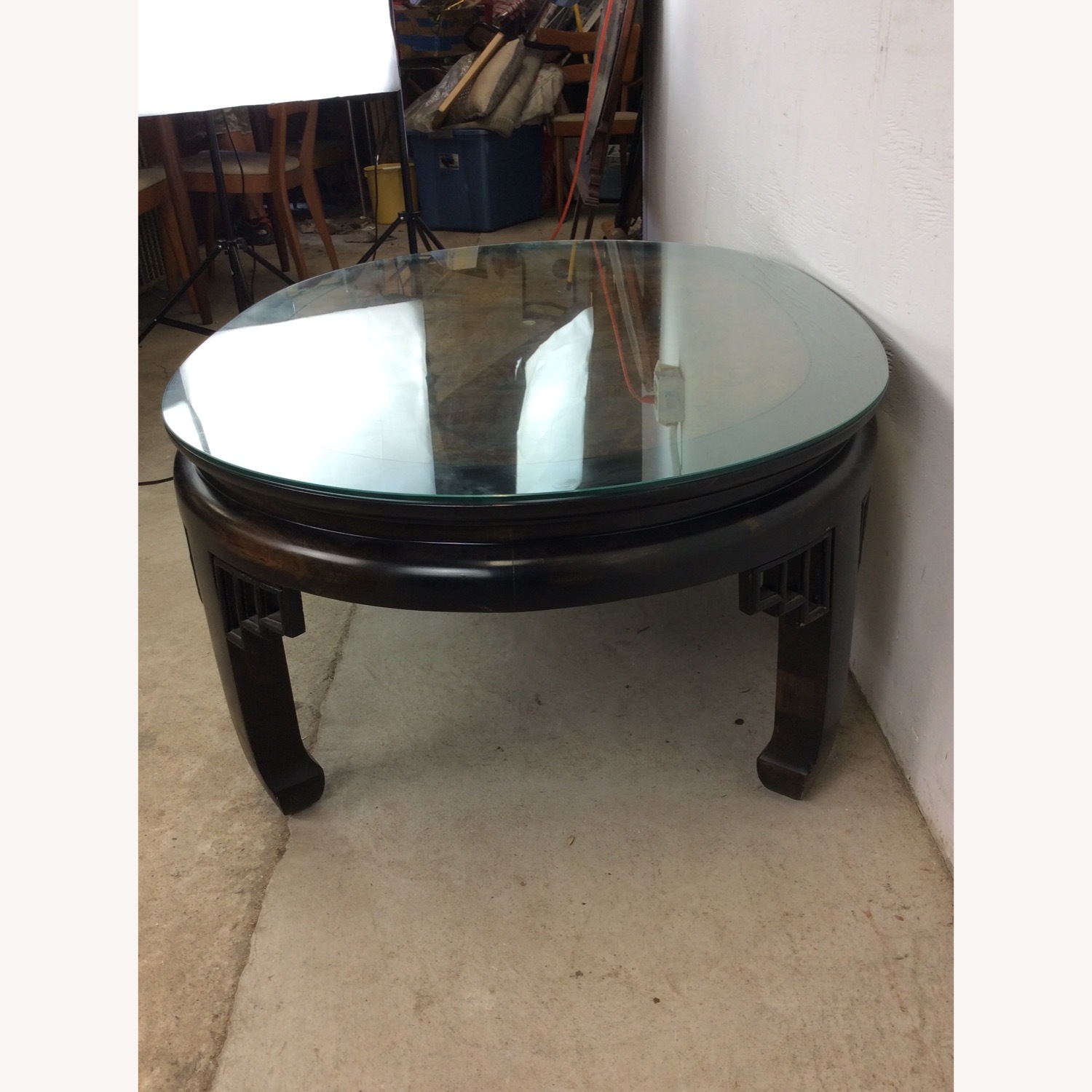Mid Century Ming Style Coffee Table with Burlwood - image-11