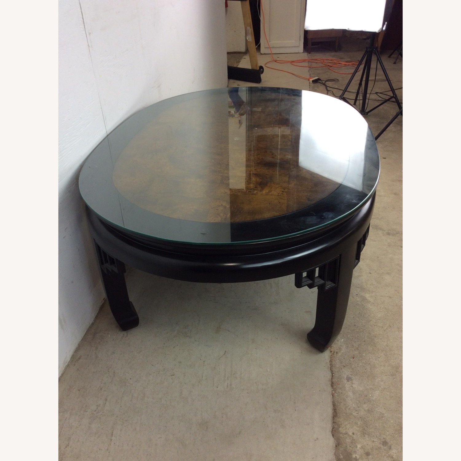 Mid Century Ming Style Coffee Table with Burlwood - image-14
