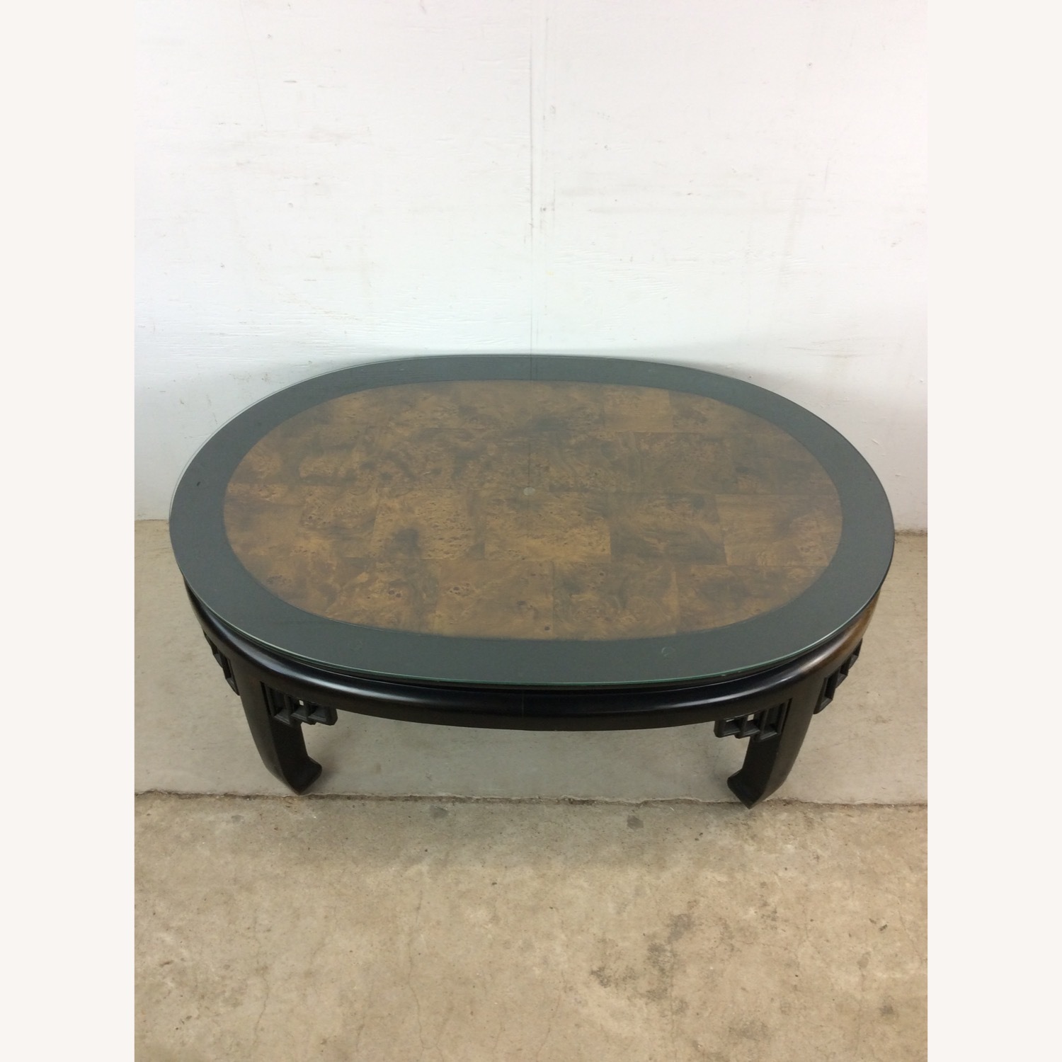Mid Century Ming Style Coffee Table with Burlwood - image-3