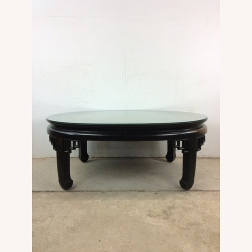 Used Mid Century Ming Style Coffee Table with Burlwood for sale on AptDeco