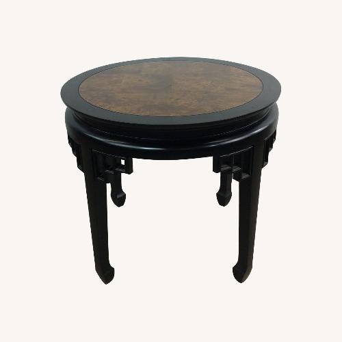 Used Mid Century Ming Style End Table with Burl Top for sale on AptDeco