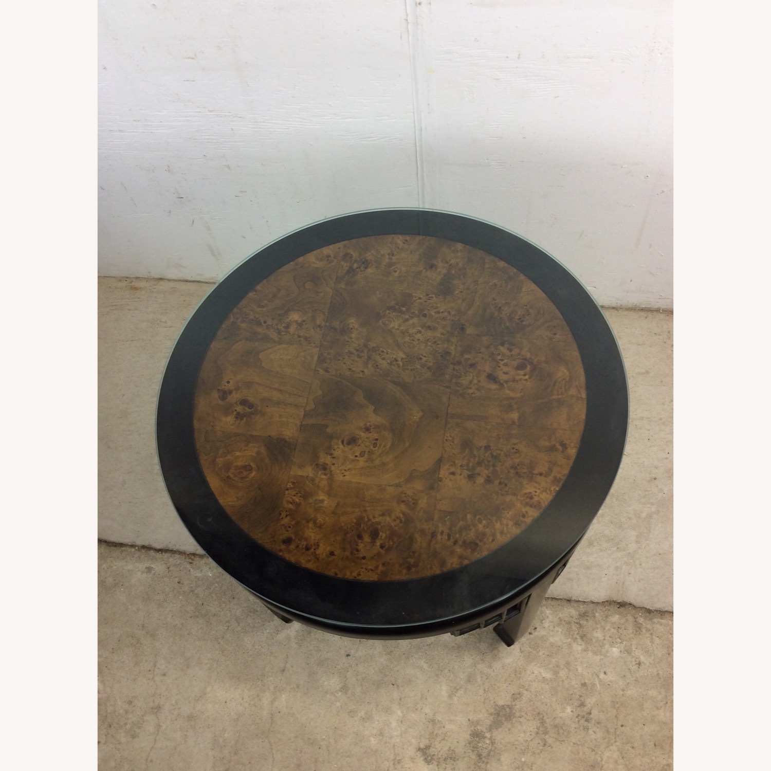 Mid Century Ming Style End Table with Burl Top - image-20