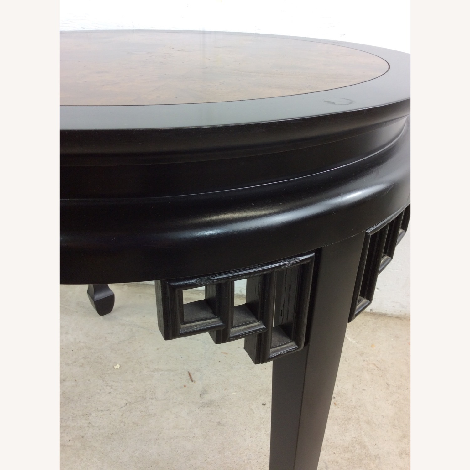 Mid Century Ming Style End Table with Burl Top - image-5