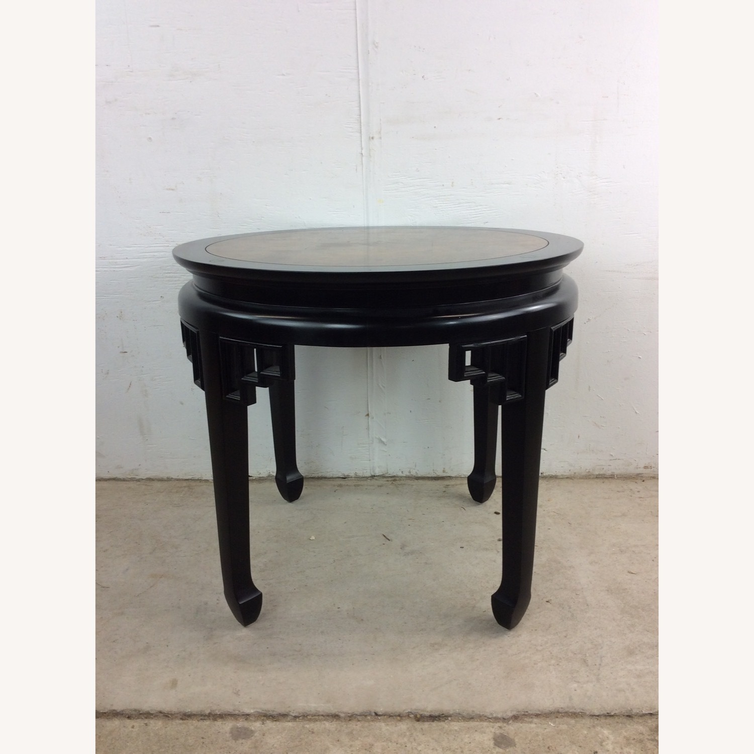 Mid Century Ming Style End Table with Burl Top - image-16