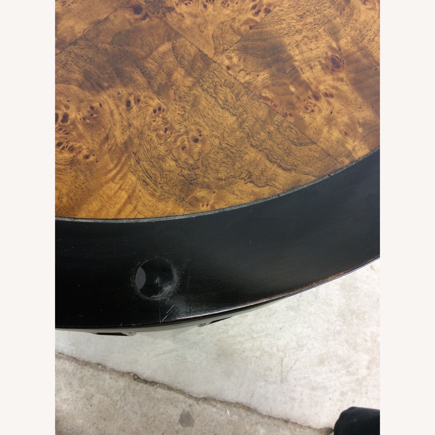 Mid Century Ming Style End Table with Burl Top - image-10