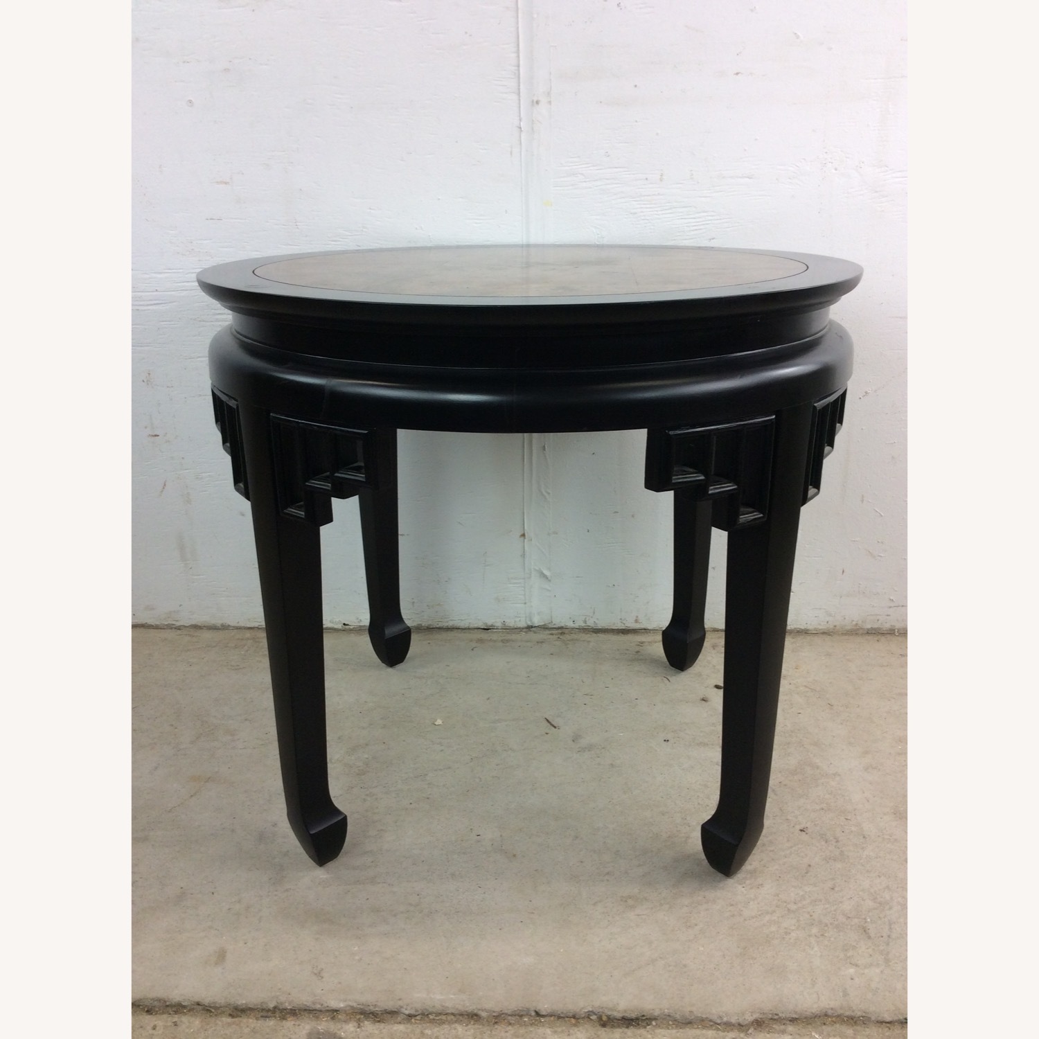 Mid Century Ming Style End Table with Burl Top - image-12