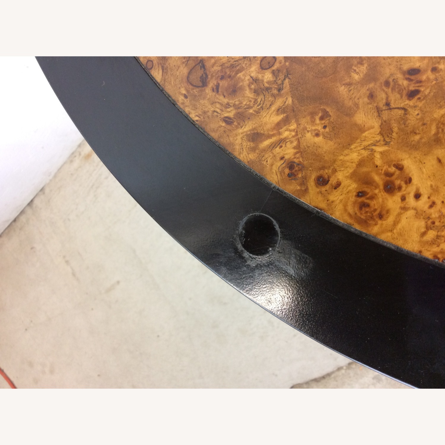 Mid Century Ming Style End Table with Burl Top - image-11