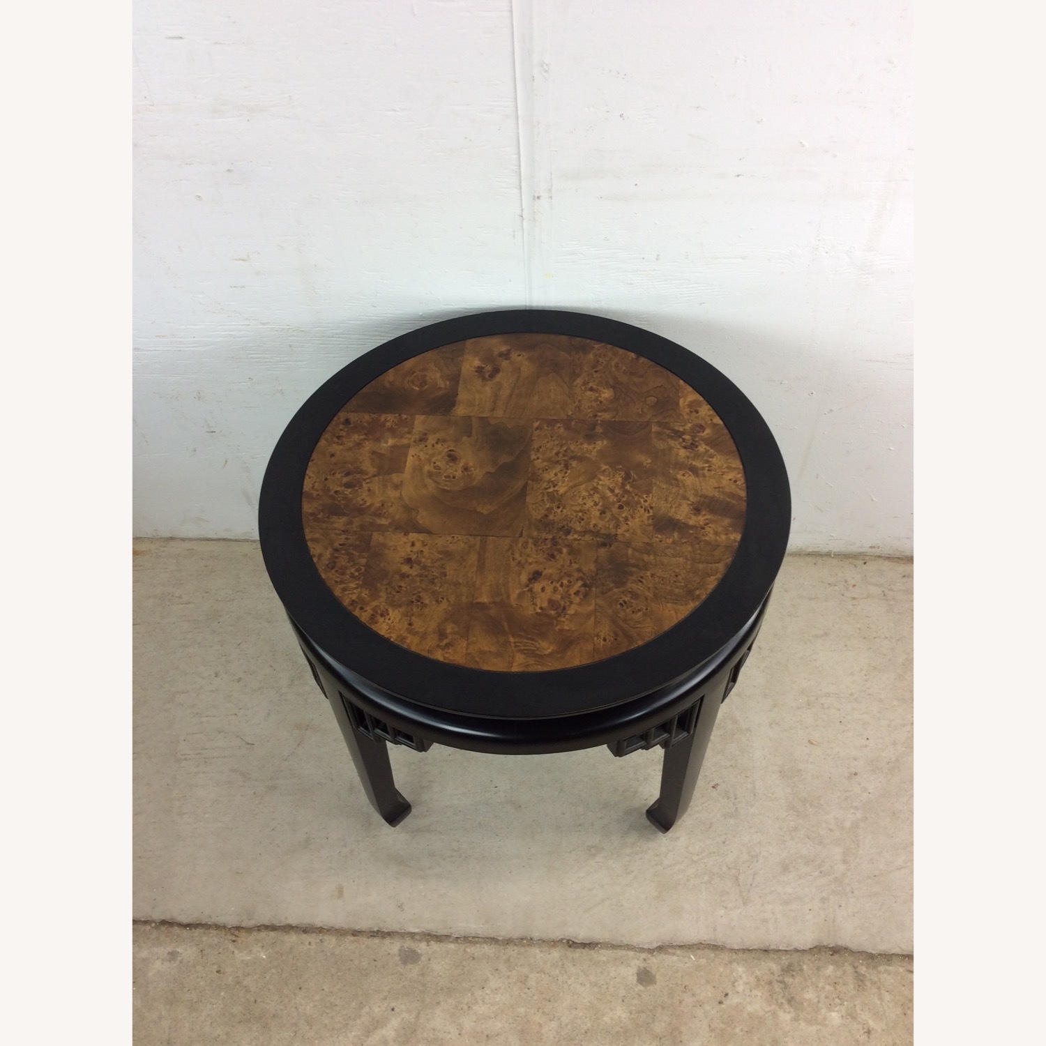 Mid Century Ming Style End Table with Burl Top - image-3