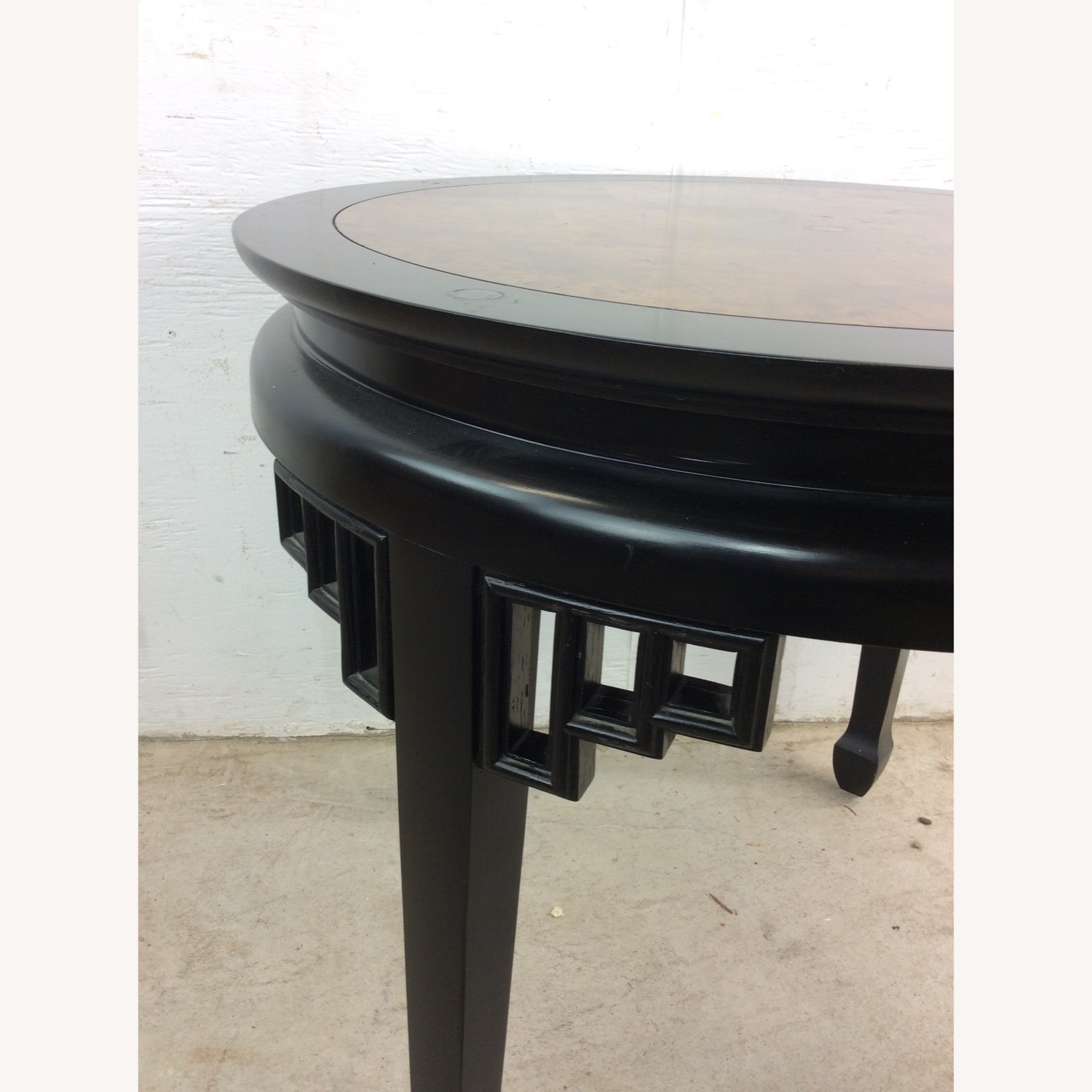 Mid Century Ming Style End Table with Burl Top - image-4